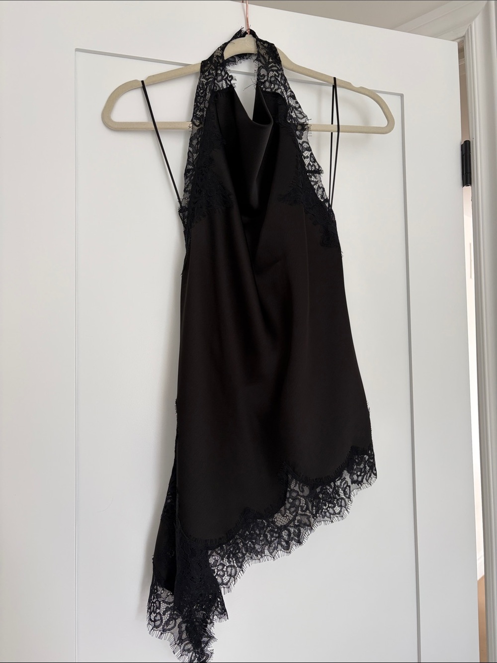 Zara Black Lace Halter Slip top